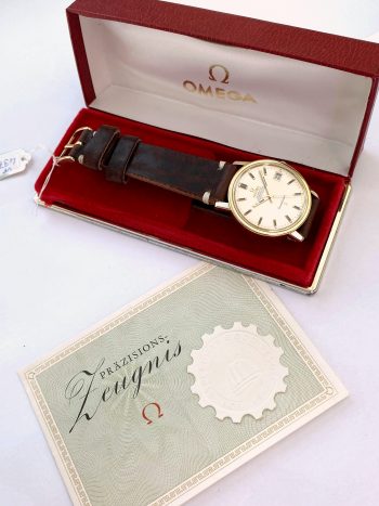 Omega Constellation FULL SET BOX PAPERS Chronometer SOLID GOLD Vintage Automatic 168018