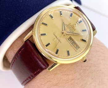 SERVICED Omega Constellation Day Date SOLID GOLD Vintage Automatic 168016 Chronometer