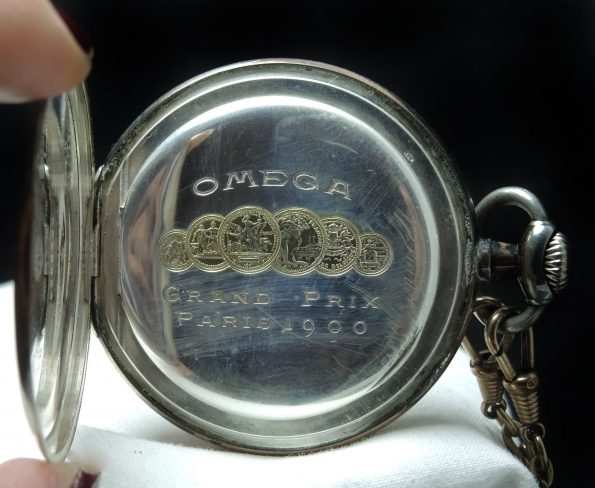 Omega Taschenuhr Vintage Silber Rosevergoldet