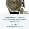 Vintage Omega Solid Gold 33.3 Chronograph Oversize Jumbo