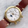 Serviced Omega Speedmaster Automatic Moonphase Triple Date Steel/Gold Chronograph 1750034