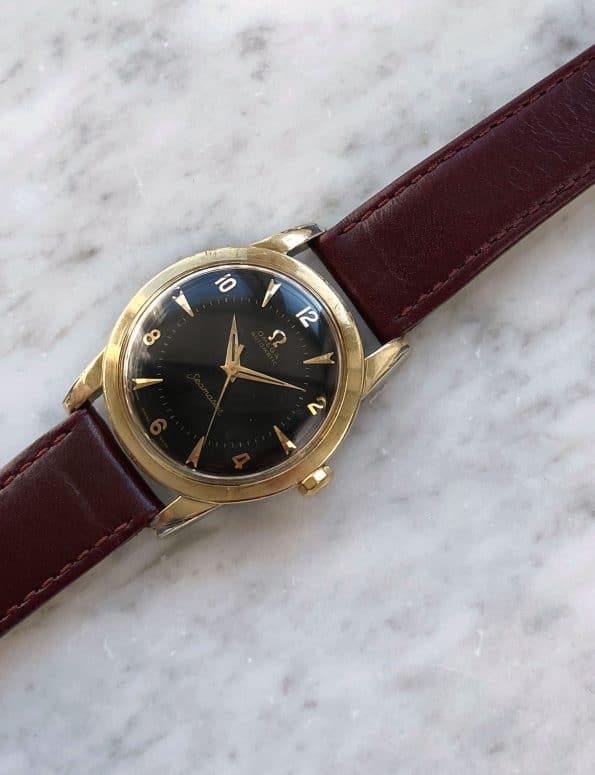 Beautiful Serviced Omega Seamaster Automatic Bumper Vintage Black Restored Dial 2577