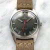 Schöne Vintage Omega Geneve Handaufzug graues Ziffernblatt mit rotem Sekundenzeiger
