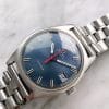 Rare Omega Geneve Vintage Blue Dial Red Second Hand Automatic 166041