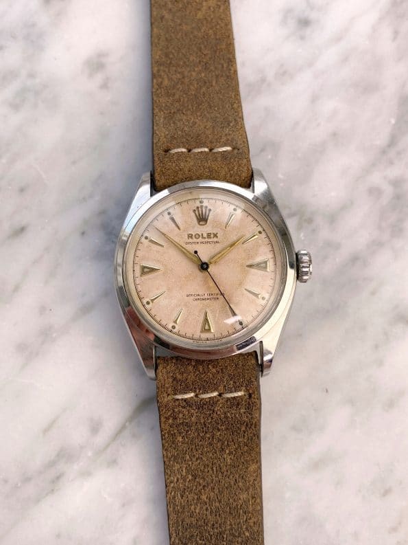 Beautiful Vintage Rolex with Cream Dial in Steel 6084 Automatic Oyster Perpetual