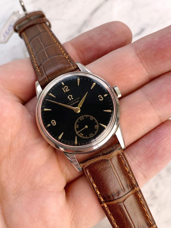 Vintage Omega Chronometer Stahl 30t2RG Handaufzug mit restauriertem Ziffernblatt