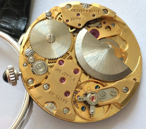 Baume Mercier Baumatic Automatic White Gold black dial Vintage