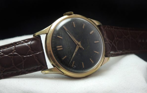 Baume Mercier Vintage Uhr mit schwarzem Ziffernblatt