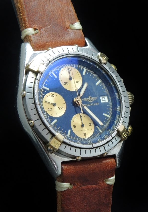 Serviced Breitling Chronomat Automatic blue dial Vintage
