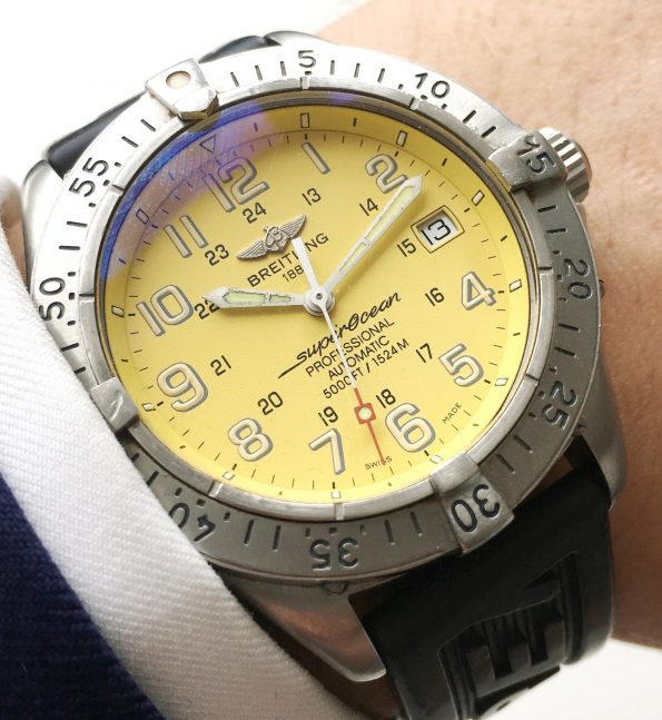 Breitling Superocean Diver Professional Automatic Yellow Dial