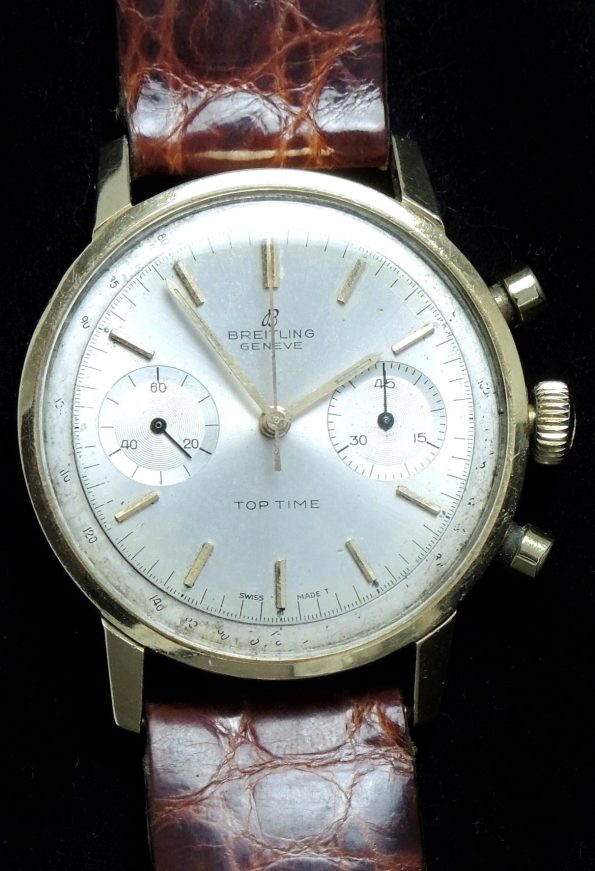 Seltene Vintage Breitling Top Time Vollgold Chronograph