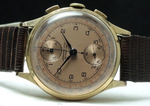 Perfekte Chronograph Suisse in Rotgold 36mm