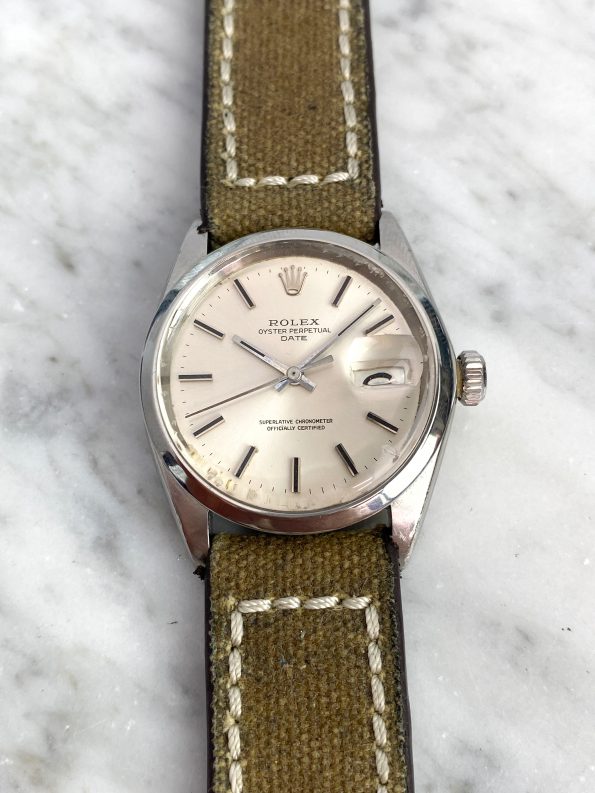 Serviced Vintage Rolex Oyster Perpetual Date 35mm Steel 1500