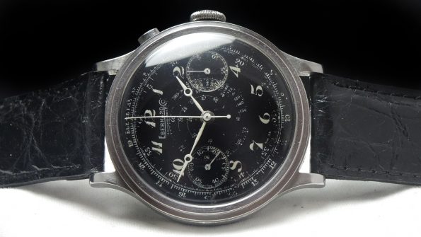 40mm black Enamel dial Eberhard Chronograph