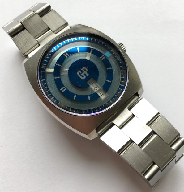 Superrare Girard Perregaux Mystery watch with blue dial