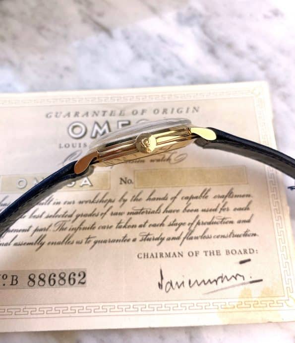 Full Set Box Papers Omega Model “Tresor” Vintage 14 Karat Massivgold 2894 Vintage Handaufzug