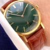 Omega 34mm Serviced Vintage Custom Green Dial 121.002 Gold Plated