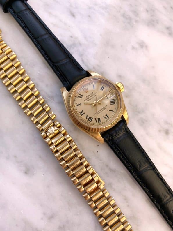 Rolex Ladies Full Gold Datejust Ref 6917 with Full Gold Strap Lady