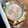 Rolex Daytona Steel Gold Customised with an Original Tahitian MOP dial Vintage 116523