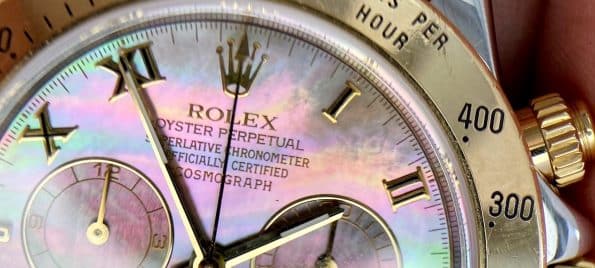 Rolex Daytona Steel Gold Customised with an Original Tahitian MOP dial Vintage 116523