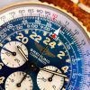Breitling Cosmonaute Navitimer Full Set Vintage REF D12322 Box Papers Blue Dial
