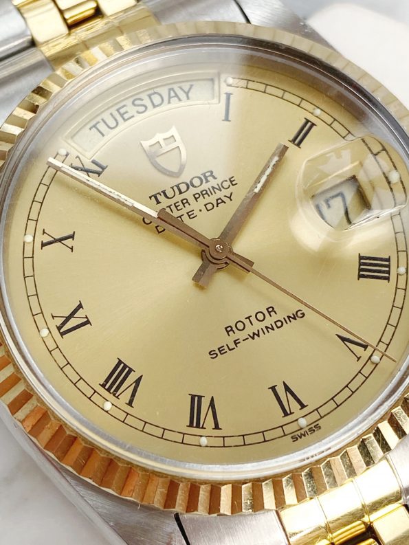 Vintage Tudor Prince Day Date Stahl Gold Automatik 94613
