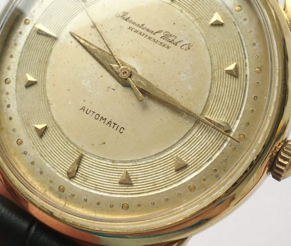 Rare IWC Automatic solid gold watch with amazing dial