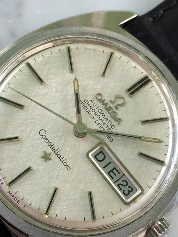 Top Linen Dialed Omega Constellation C Shape Day Date