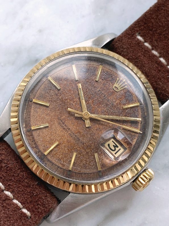 Serviced Rolex Datejust Automatic Vintage with Tropical Chocolate Copper Dial