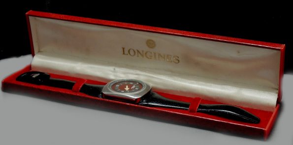 Longines Comet with bordeaux dial and Longines Box