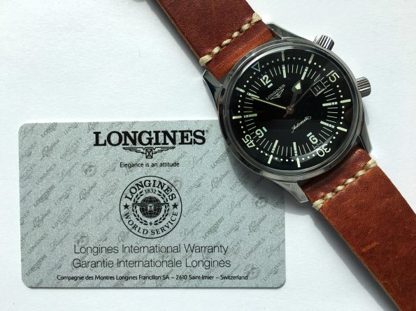 Original Longines Legend Diver Date mit Papieren Heritage