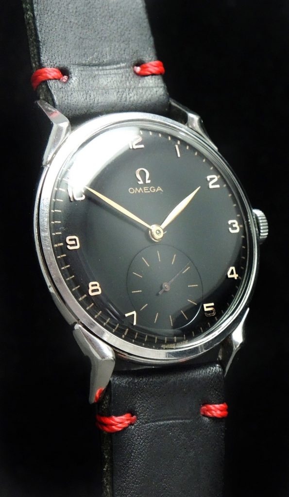 Serviced Omega 37mm Oversize Jumbo black dial Vintage