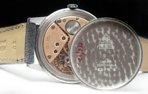 Amazing Omega 38mm Oversize Jumbo black dial Vintage