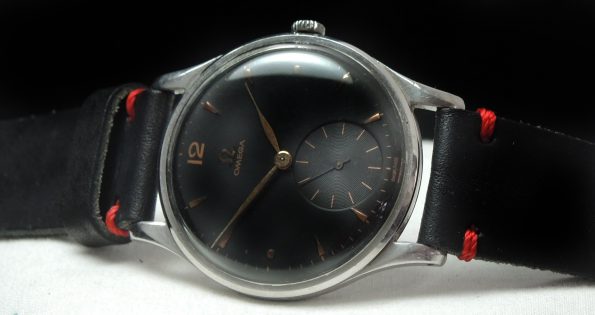 Perfect Omega 38mm Oversize Jumbo Vintage black dial