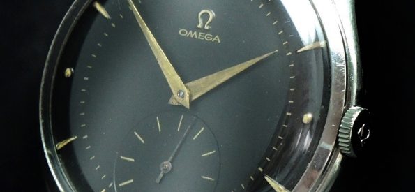 38mm Oversize Jumbo Omega black dial Vintage