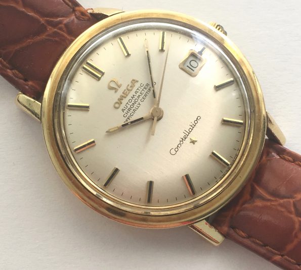 FULL SET Omega Constellation 1967 solid gold with Box and Papers