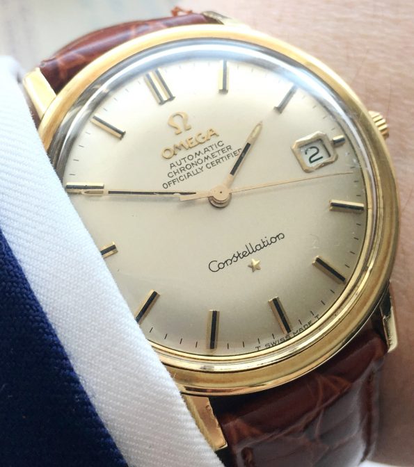 FULL SET Omega Constellation 1967 solid gold with Box and Papers