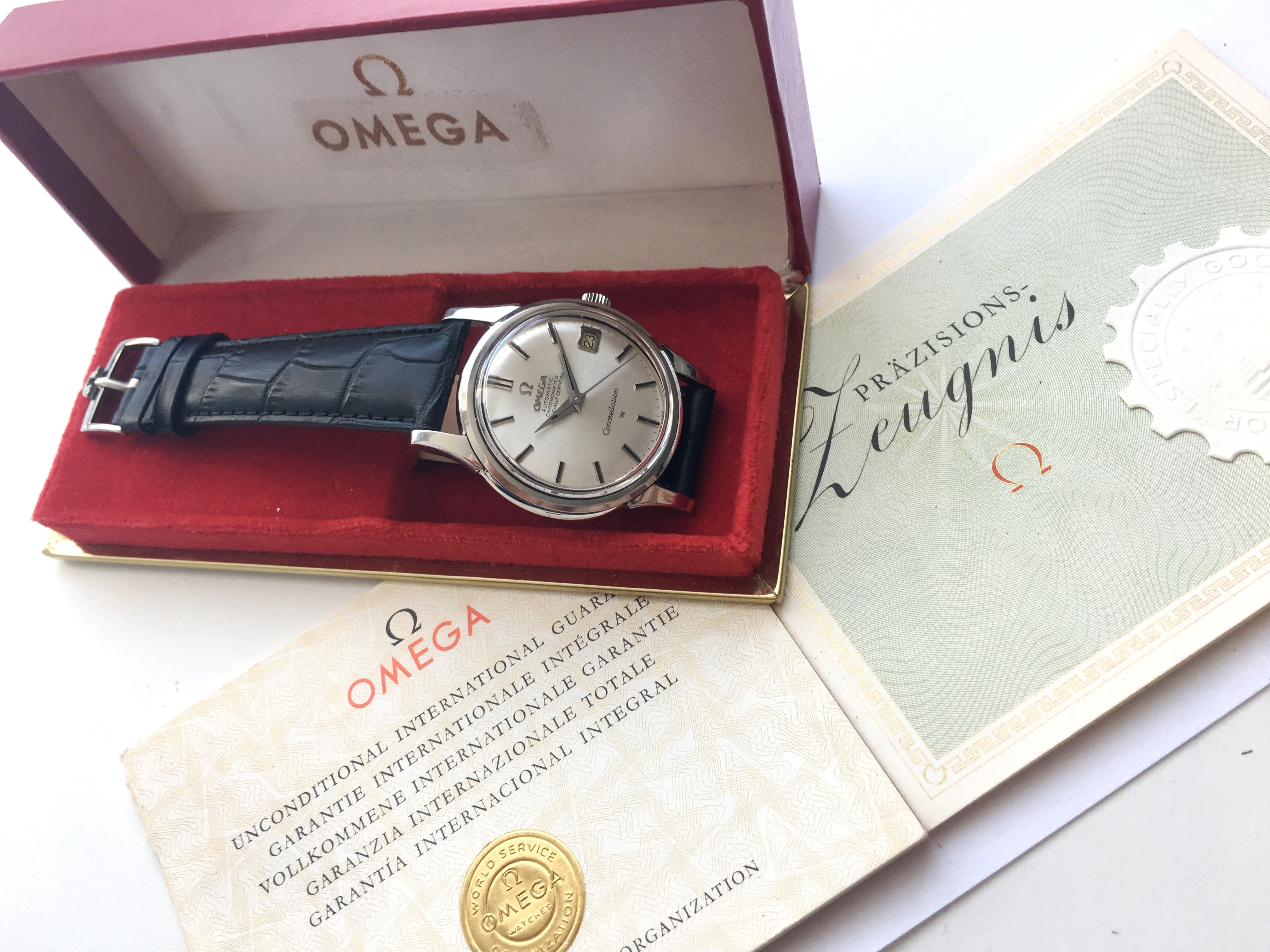 omega constellation watch box