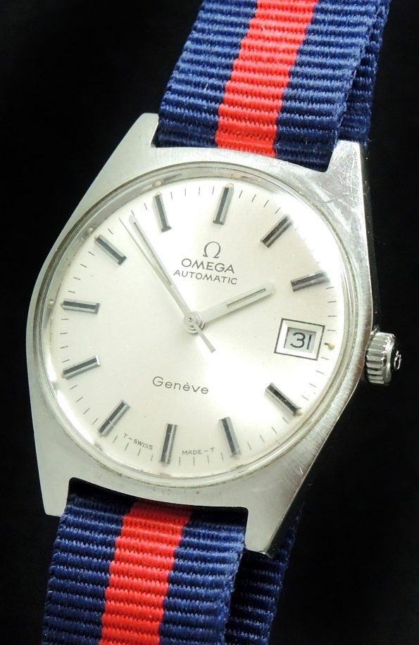Original Omega Geneve Automatic Date Steel Vintage