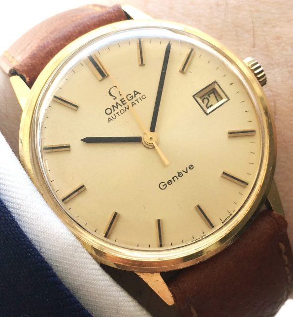 Original Omega Geneve Uhr in 18 karat Vollgold