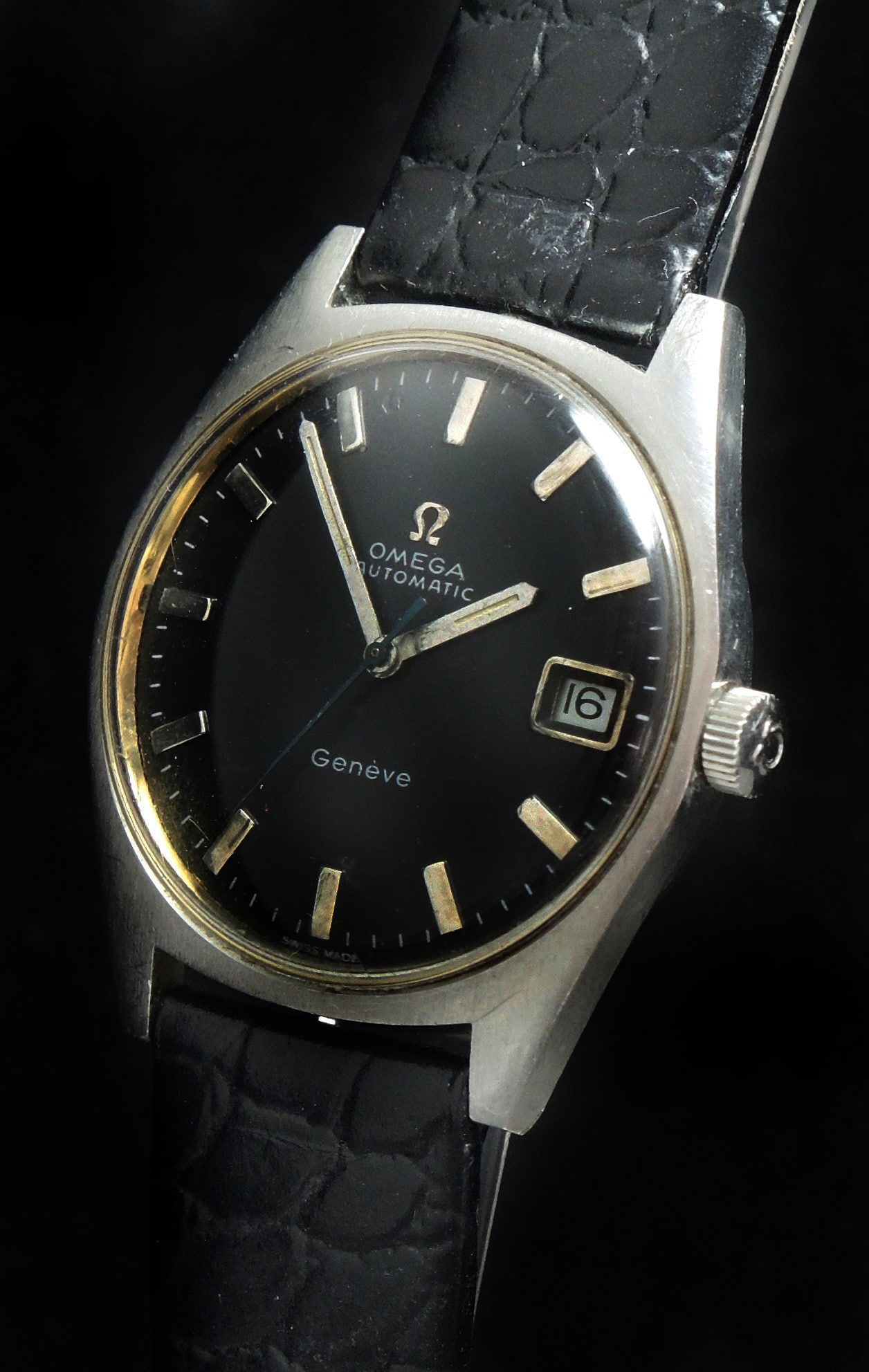 Amazing Omega Geneve black dial Automatic Vintage ...