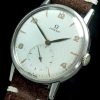 Original Omega Oversize Jumbo Uhr mit Vintage Rauhlederband