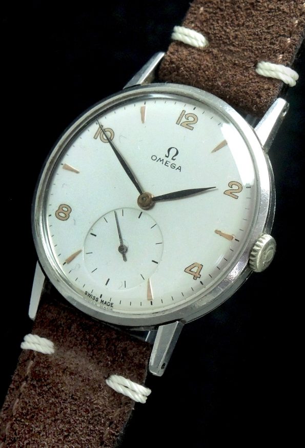 Omega Oversize Jumbo 37mm Oversize Watch with Vintage Strap