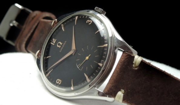 Omega Oversize Jumbo 38mm black dial Vintage