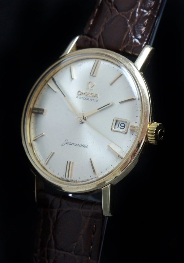 Vintage Omega Seamaster Automatic Solid Gold Date