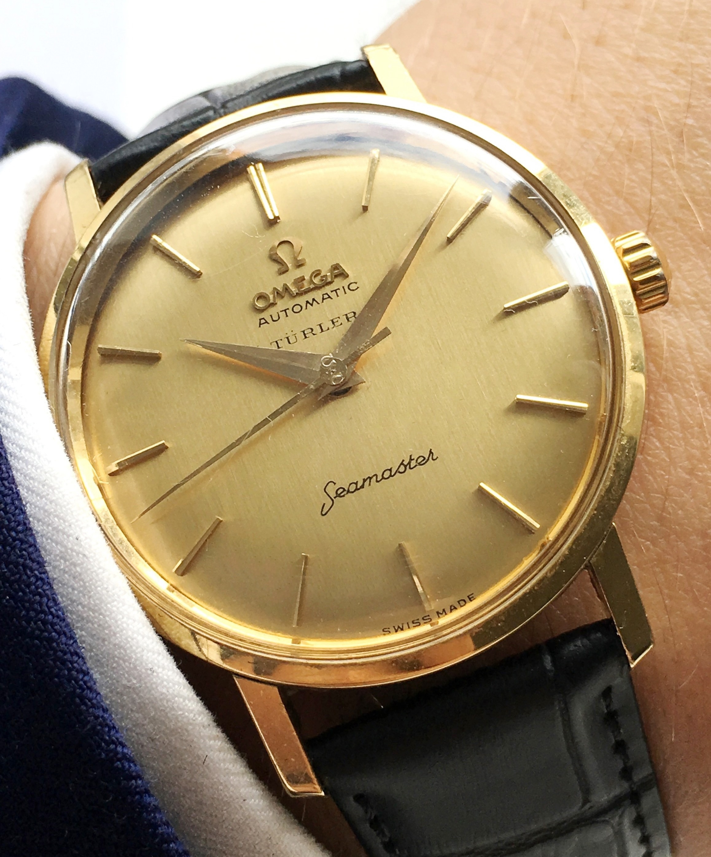 Solid Gold Omega Seamaster Automatic 