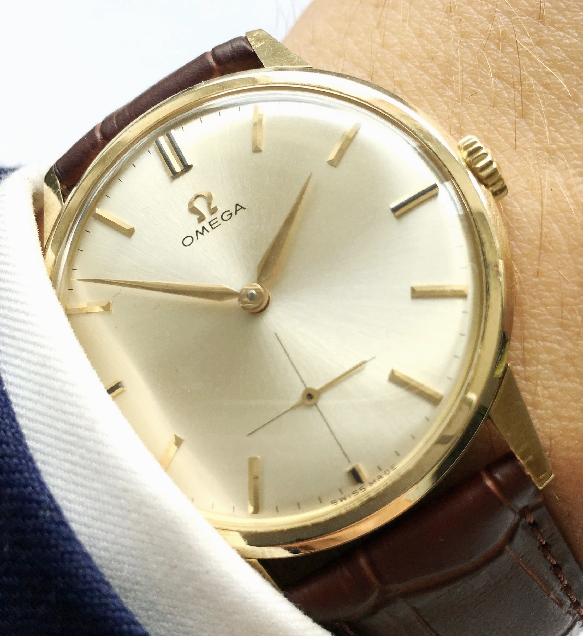 omega gold watch vintage