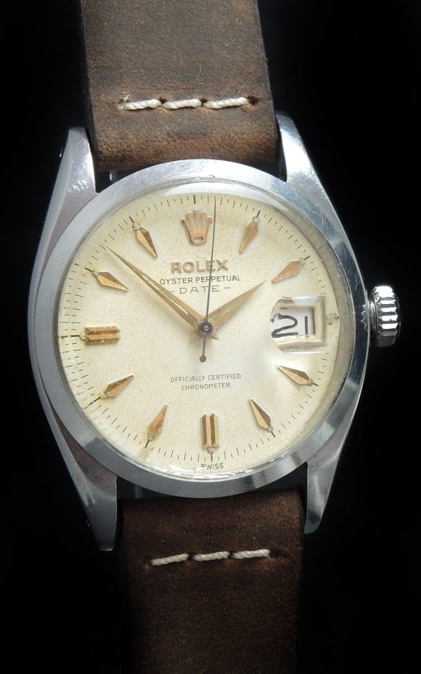 Seltene Rolex Oyster Perpetual 1957 Ref 6534 Roulette Date