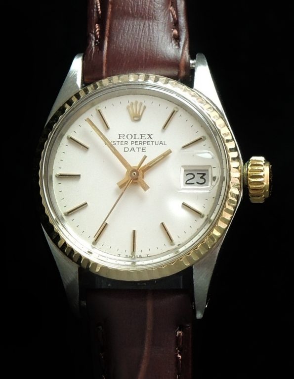 Perfect Rolex Lady Ladies Datejust gold bezel vintage