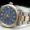 Rolex Date Datejust Steel Gold 35mm blue linen dial Automatic
